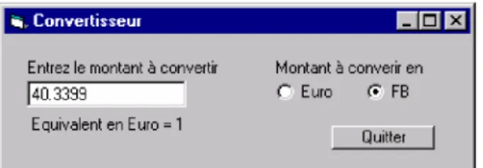 Figure 15 : Code VB de l’exemple de la figure 14 – 1 ère possibilité 