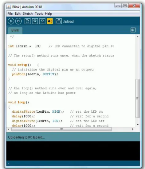 Figure 2.10  Capture du logiciel de programmation sur Arduino.