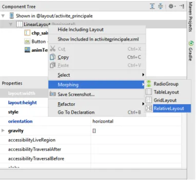 Figure 3.12 – Modification du layout