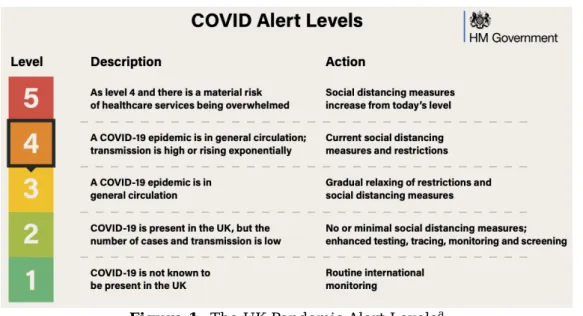 Figure 1: The UK Pandemic Alert Levels a