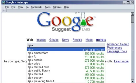 Figure 1.6  Google Suggest