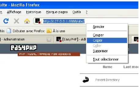 Figure 9: Configuration du serveur d'évaluation. 