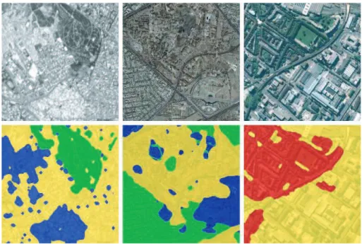 Figure 5: FROM LEFT TO RIGHT, TOP TO BOTTOM: (a), (b) and (c) Original images (256x256) with only textured regions