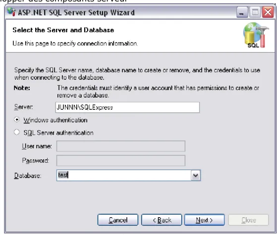 Fig 4.1 Installation aspnet_regsql.exe