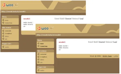 Fig. 3. Wooki Interface