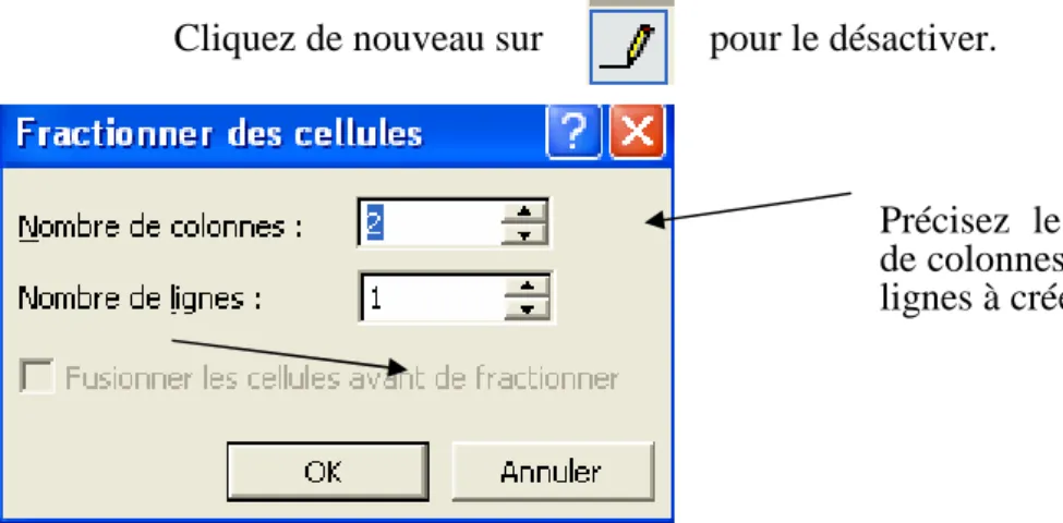 Tableau - Fusionner les cellules 