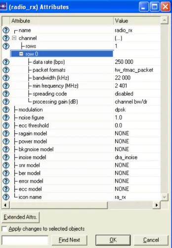 Figure 2: Many parameters an be ongured for the reeption side of the radio.