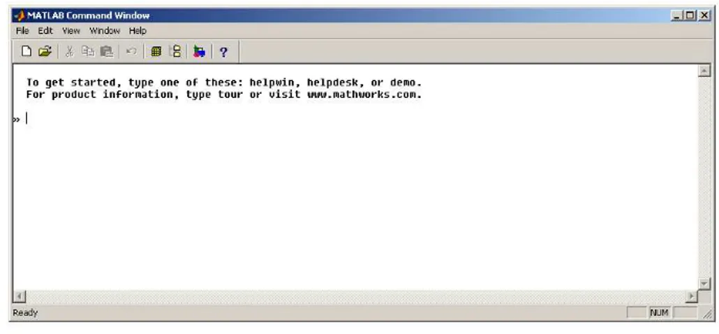 Fig. A.1 – Fenˆetre de Matlab