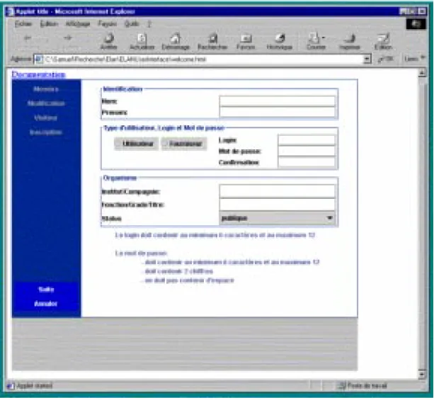 Figure 2. Users registration
