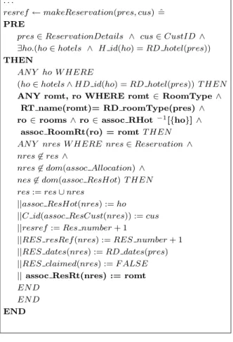 Fig. 8. makeReservation in IHotelM gt