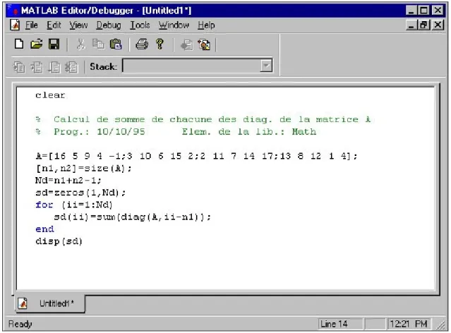 Figure n°7 : exemple de script 