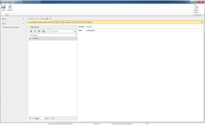 Figure 5.Using a business type extension on a screen will trigger validation when data is entered 