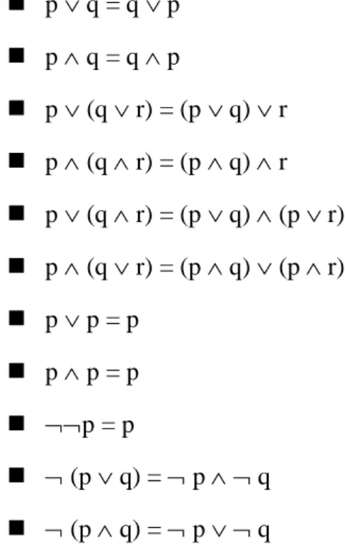 Table de vérité du connecteur  :
