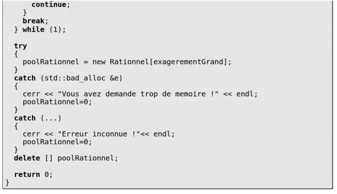 Figure 2.3 Sortie écran du programme précédent Commentons quelque peu les résultats de ce programme :