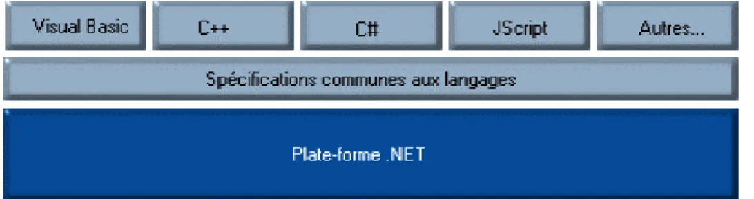 Figure 1.4 – Structure globale de la plate-forme .NET 