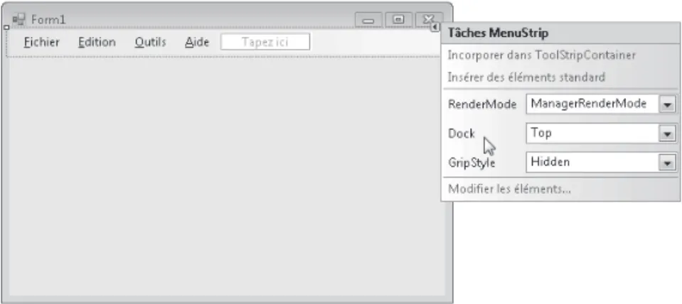 Figure 3.37 Affichage vertical   de la commande de menu  Fichier.
