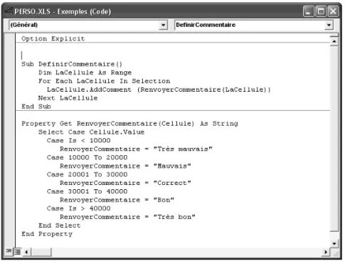 Figure 6.2 L’instruction  Option Explicit  doit se trouver  dans la section  Déclarations  de la fenêtre Code