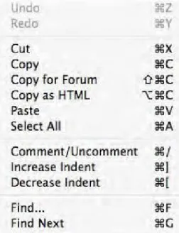 Fig 4.3 Edit Menu Sketch menu