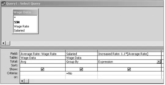 Figure B-32 An Expression in a Sigma query Figure B-33 shows the output of the query.