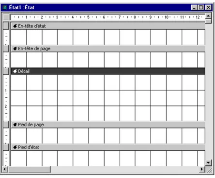 Fig. 2.5 { Structure d'un  etat sous Access