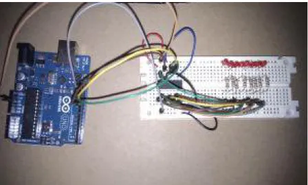 Figure 2. – Utilisation du 74HC595 et 8 LEDs