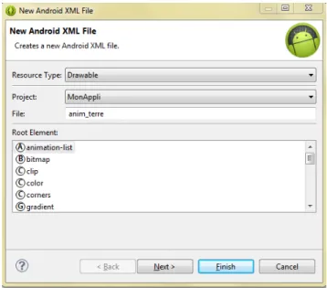 Figure 3.10 – Nouveau xml pour définir une animation