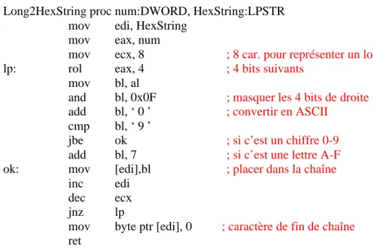 table db     '0123456789ABCDEF'