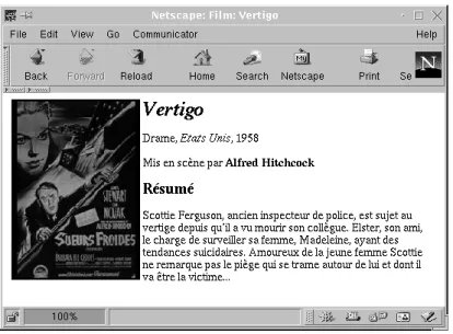 Figure 1.4: Page HTML affiché avec Netscape