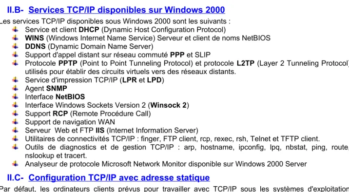 Figure 7 : Configuration IP.