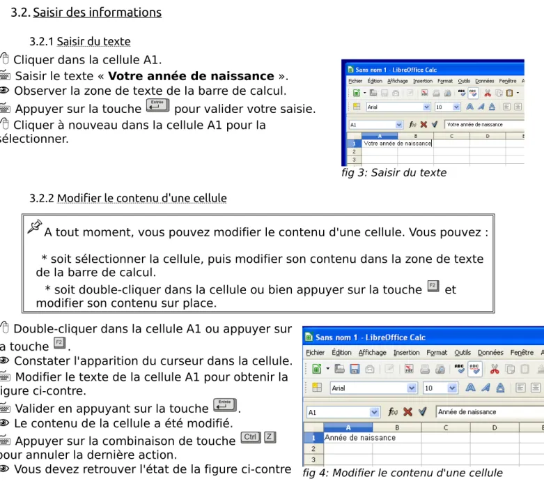 fig 3: Saisir du texte