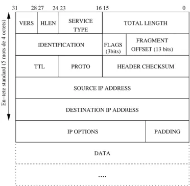 figure IV.01 — Structure du data- data-gramme IP