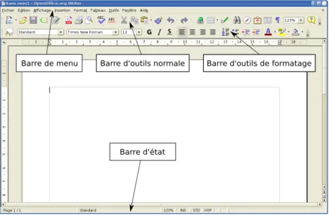 Figure 16 : Le plan de travail principal de Writer en mode d’affichage Aperçu