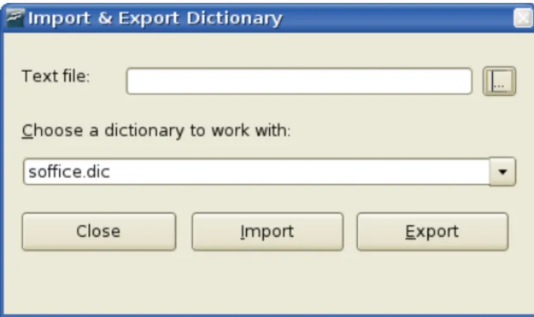 Figure  6.   Choisir   un   dictionnaire   OOo   pour   des   mots   importés   de  Microsoft Word