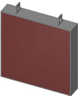 Figure 1. Concrete shield block.  Figure 2. Concrete shield block model.