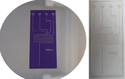 Figure II.16: Left: WBR/Si Master. Right: Finished OSTE+ device.