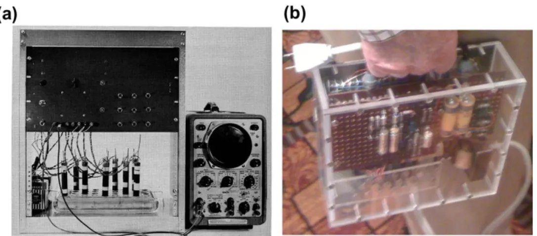 Figure 1.26: (a) Photo of the ADALINE architecture with 1 neuron and 3x3 memistor synapses [76]