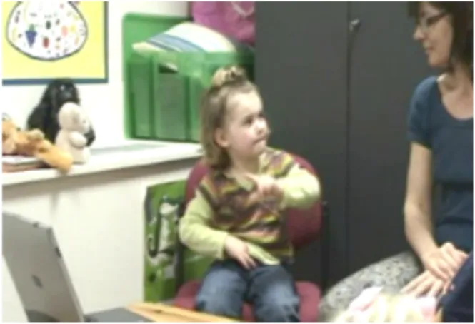 Figure 1: SP1 pilot corpus recording with a deaf child