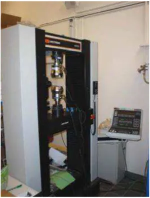 Figure II-7 : Machine de pré-endommagement des éprouvettes de Cerasep®A40C à température  ambiante 