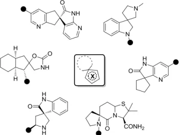 Figure 15 : Représentation de spirocycles à 5 chaînons 