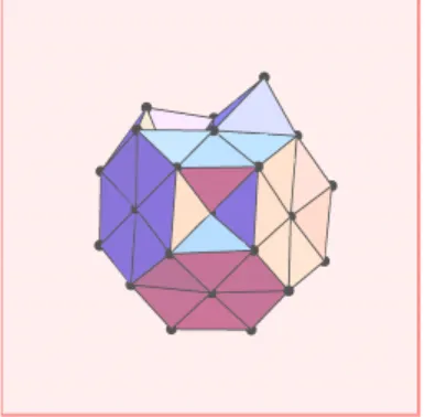 Figure 2.8: Position of the surface atoms of a clone that has fallen in the faulty FCC conﬁguration after the short MD