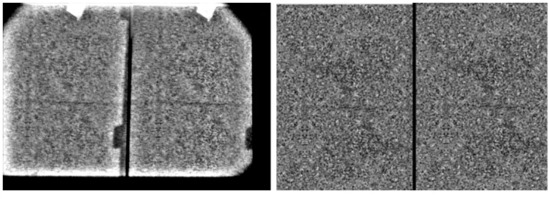 Figure 8: Image obtained with stereoscopic mirrors and used for estimating of distortions (a)
