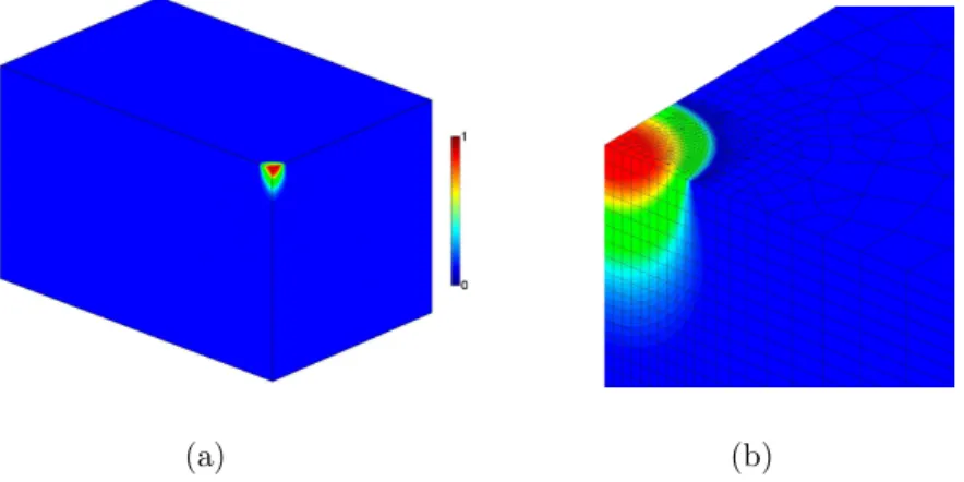 Figure 3: (a) Geometry for displacement field computations (crack length: