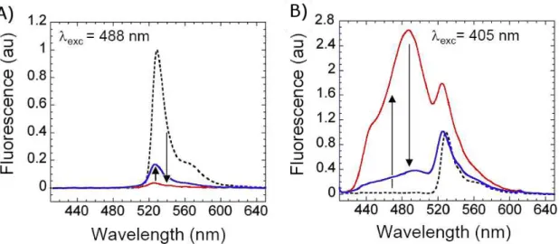 Figure  2.6) Fluorescence emission spectrum during photoswitching cycle of eYFP at 100 K