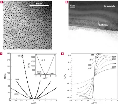 Figure 1.12: Transmission electron microscopy observations (a) Low-magnitude plane view of nanocolumns