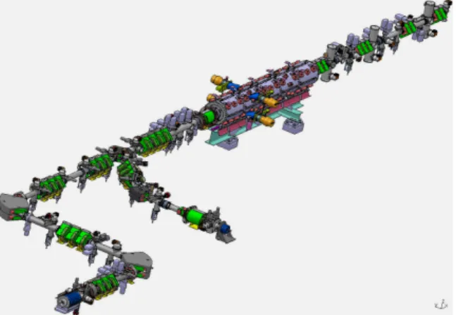 Figure 1: View of injector-1 (LEBT, RFQ and MEBT). 