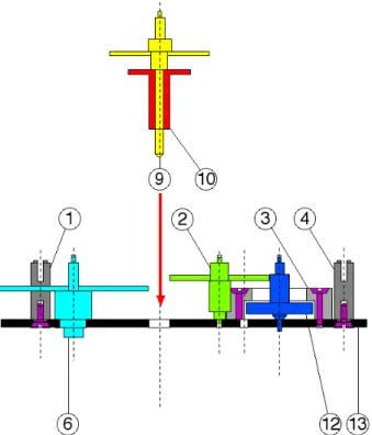 fig. 4: Example of geometric constraint for the watch mechanism assembly