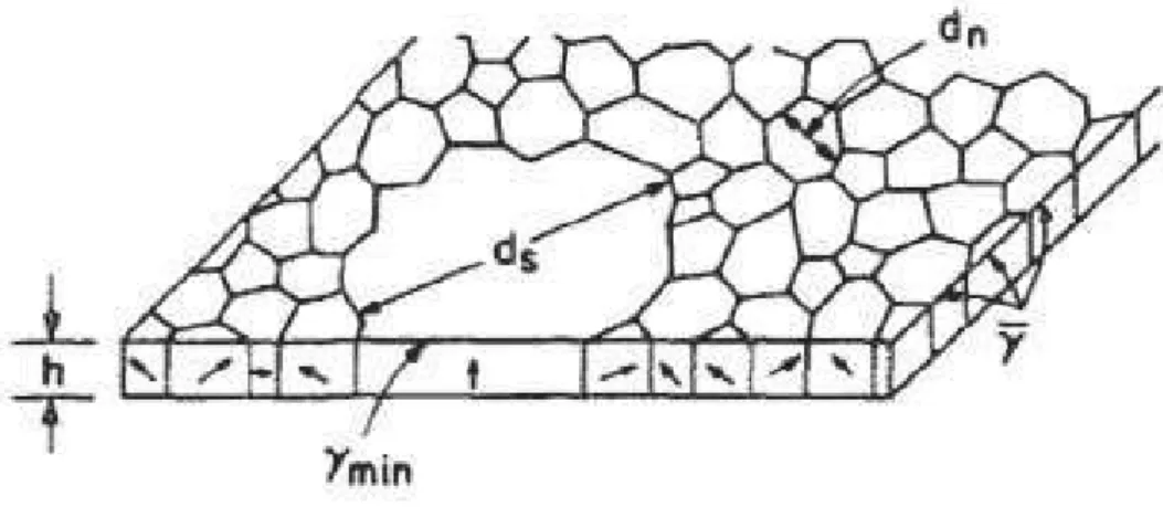 Figure 1.13 – Principe de la croissance secondaire à partir d’une structure colonnaire