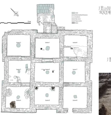 Fig. 17 – Area 2, ground plan of B2 building  (J. Charbonnier 2013 ©). 