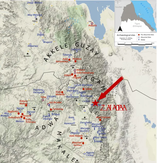 Fig. 1 – Wakarida, in Saʿesiʿe Tsʿada Emba woreda, Tigrai region (Ethiopia).  