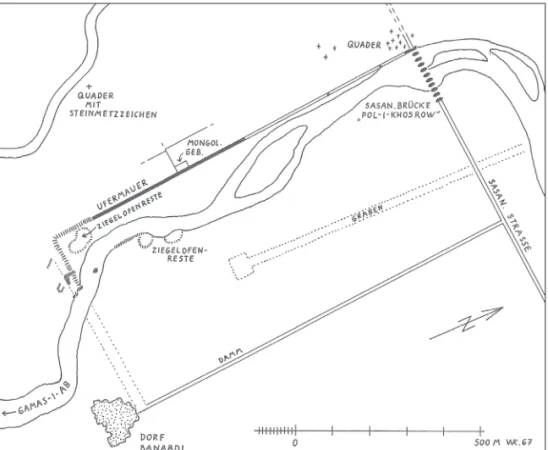 Fig. 6 : Plan de l’enclos sassanide de Bisutun (W. Kleiss)